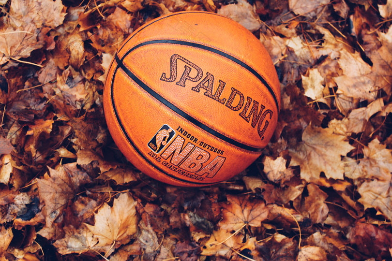 球篮球桔子树叶秋天林地森林公园斯帕丁箍