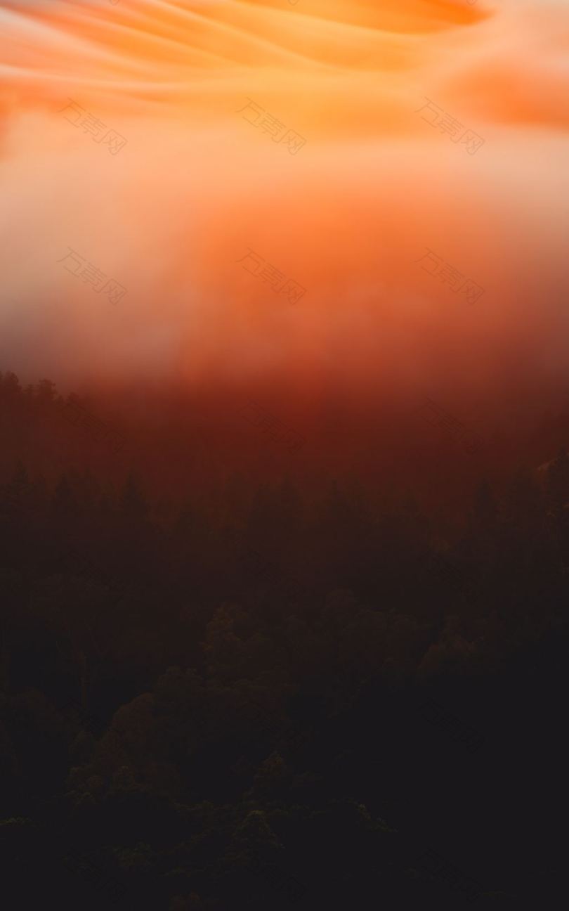 抽象雾云橙日落空虚阴影空间颜色颜色燃烧日落最佳照片美国最佳照片锎最佳照片旅游国家地理自然西海岸塔马尔帕锎