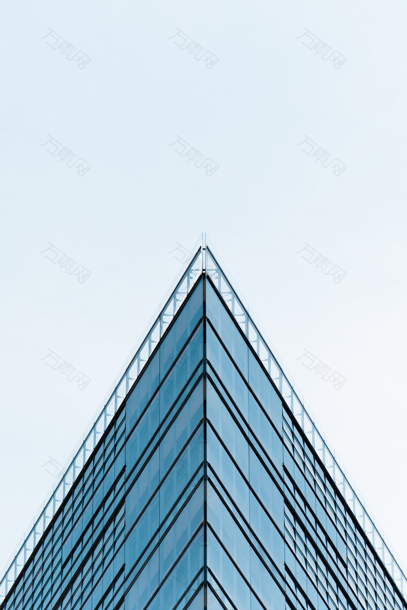 蓝色建筑玻璃镜