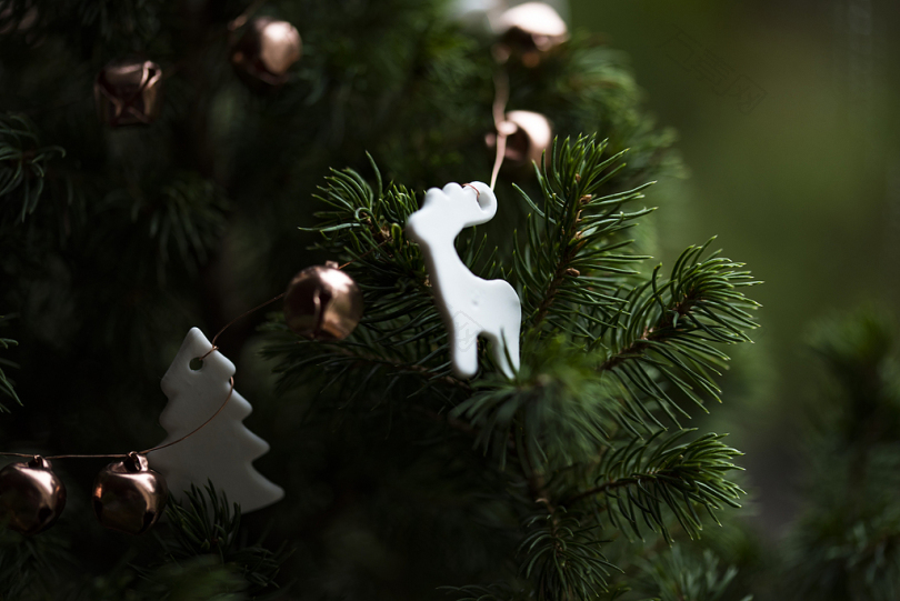白鹿圣诞树装饰