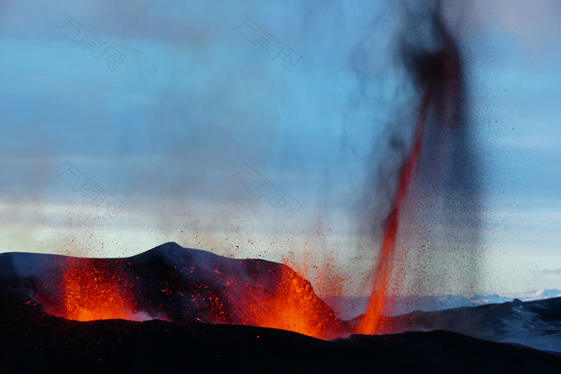 火山喷发风景