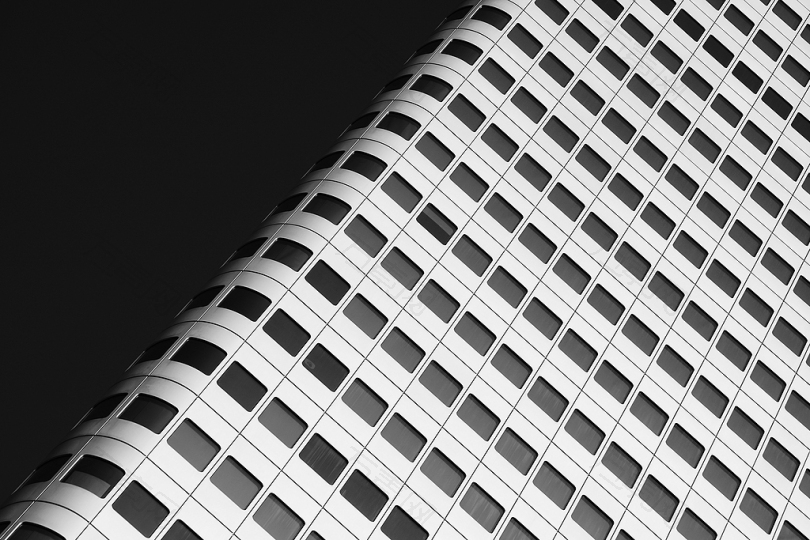黑白几何建筑立面窗极简主义德国法兰克福简约抽象