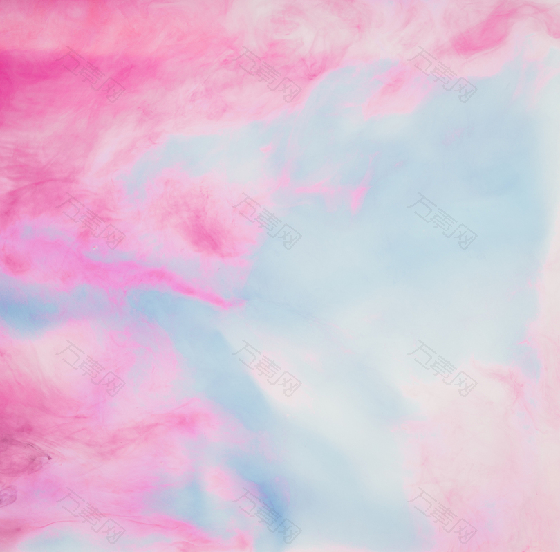 混合粉红蓝色大理石液体特写水抽象背景
