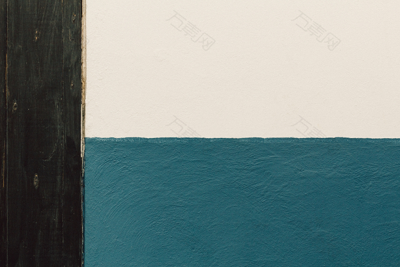 墙壁抽象形状蓝色白色木制最小城市背景墙纸长方形颜色