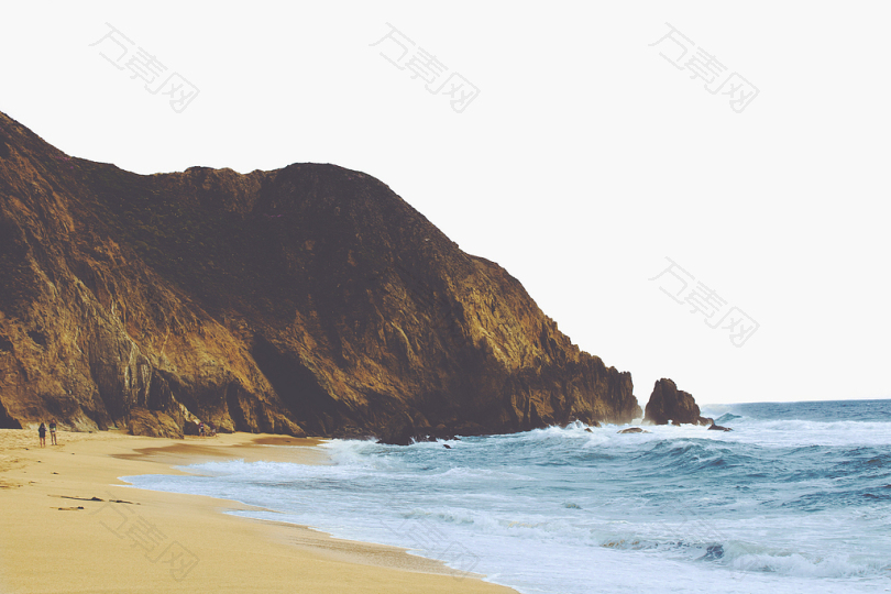 灰鲸湾海滩沙滩石崖