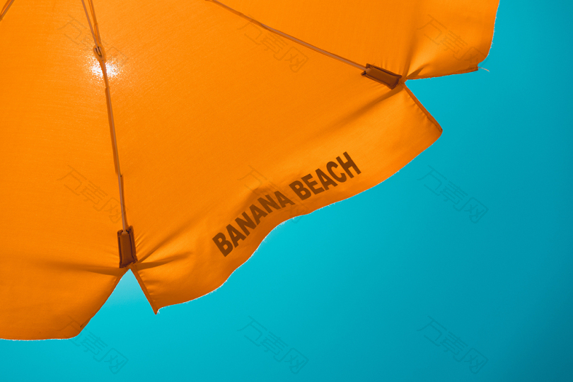 橙色香蕉沙滩印花伞