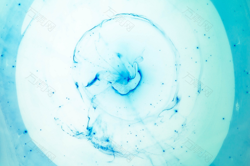 蓝色绿松石青绿色水彩液体漩涡背景纹理壁纸细胞抽象油漆水宇宙原子科学动物超现实明亮