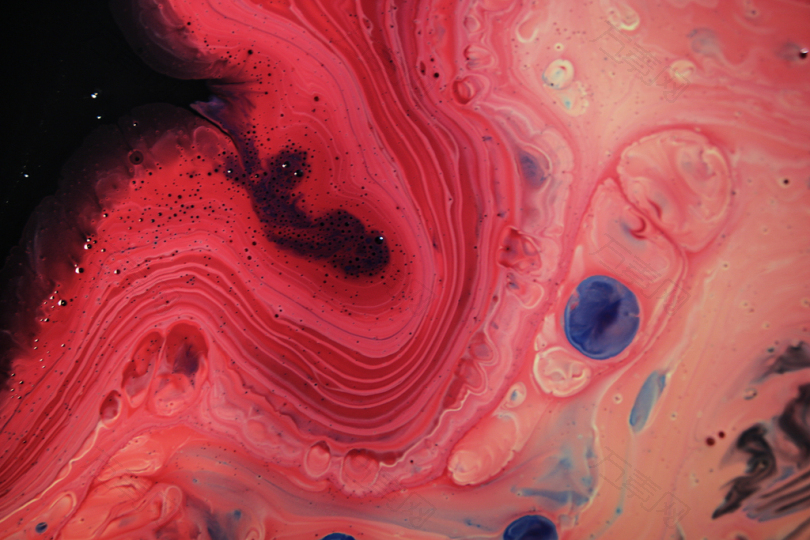 绘画色彩艺术红色细胞泡泡卡瓦艺术作品美创造力创造强烈实验生物学