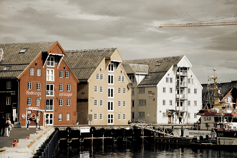 挪威小镇房子摄影