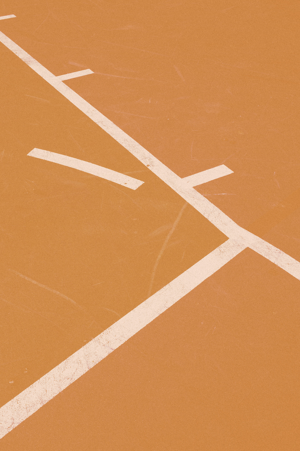 篮球球场线条表面橙色图形抽象特写镜头细节最小白色