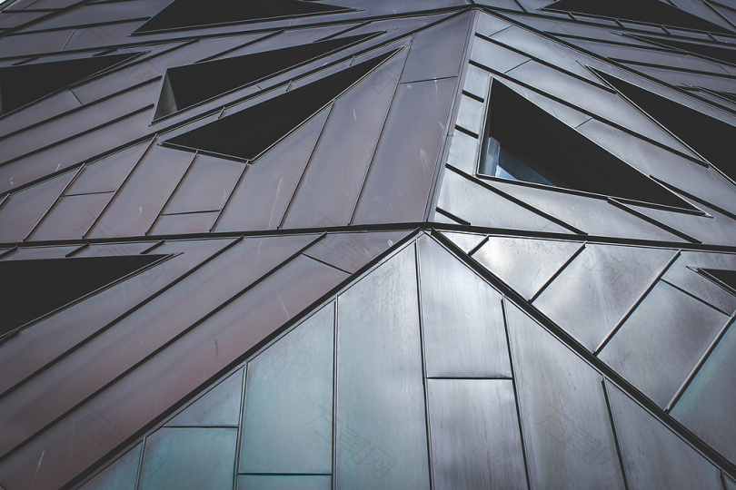 窗户建筑三角形几何线条极简现代建筑现代城市设计灰色