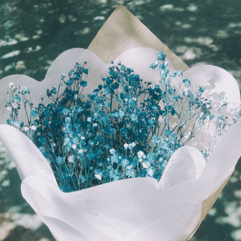 蓝花花束