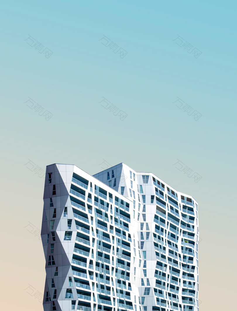 3D风格高层建筑半景照片