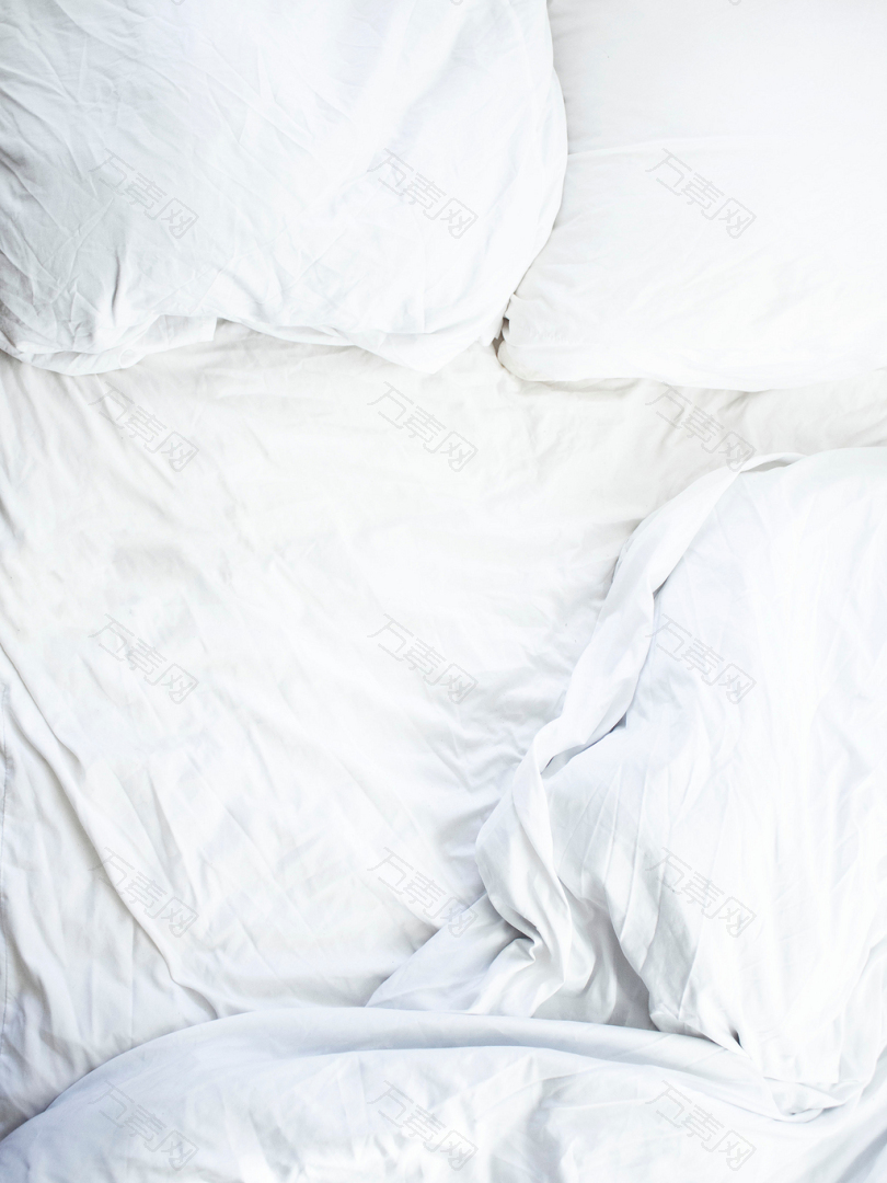 睡眠舒适床上用品床最小白色困倦皱褶羽绒枕头背景墙纸星期日