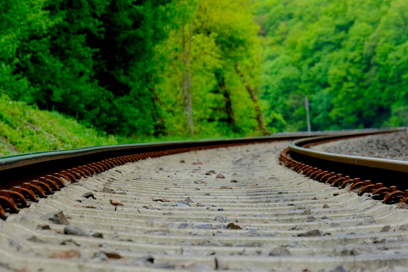 铁路线性质铁路火车的传输系统景观铁路枕木道床似乎砾石追踪
