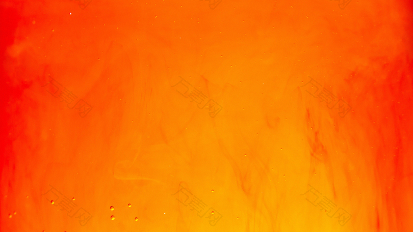 橙色水彩画水墨色彩摄影实验水泡泡冲浪单色彩色黑色彩色块