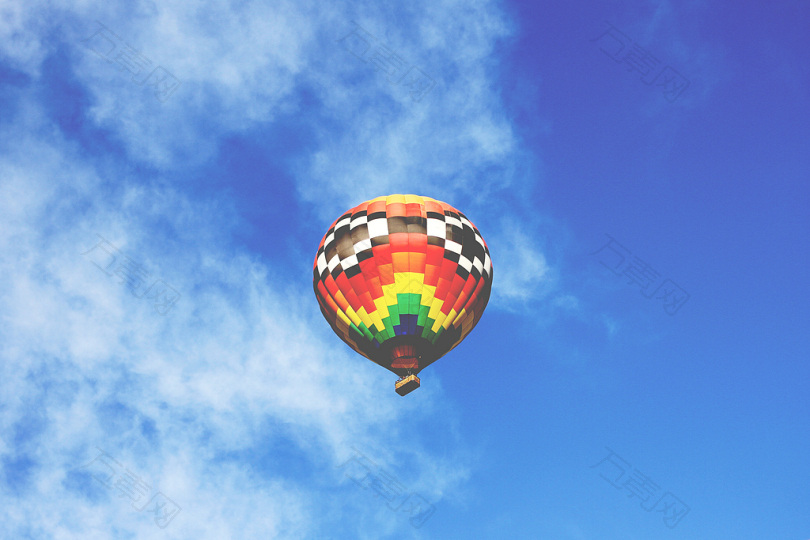 五彩飞行气球摄影