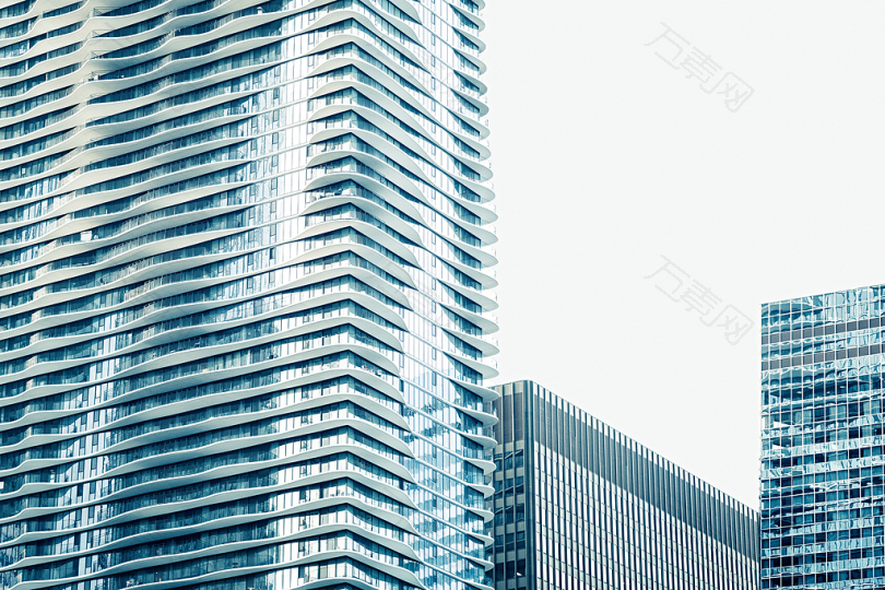 灰色高层建筑的建筑摄影