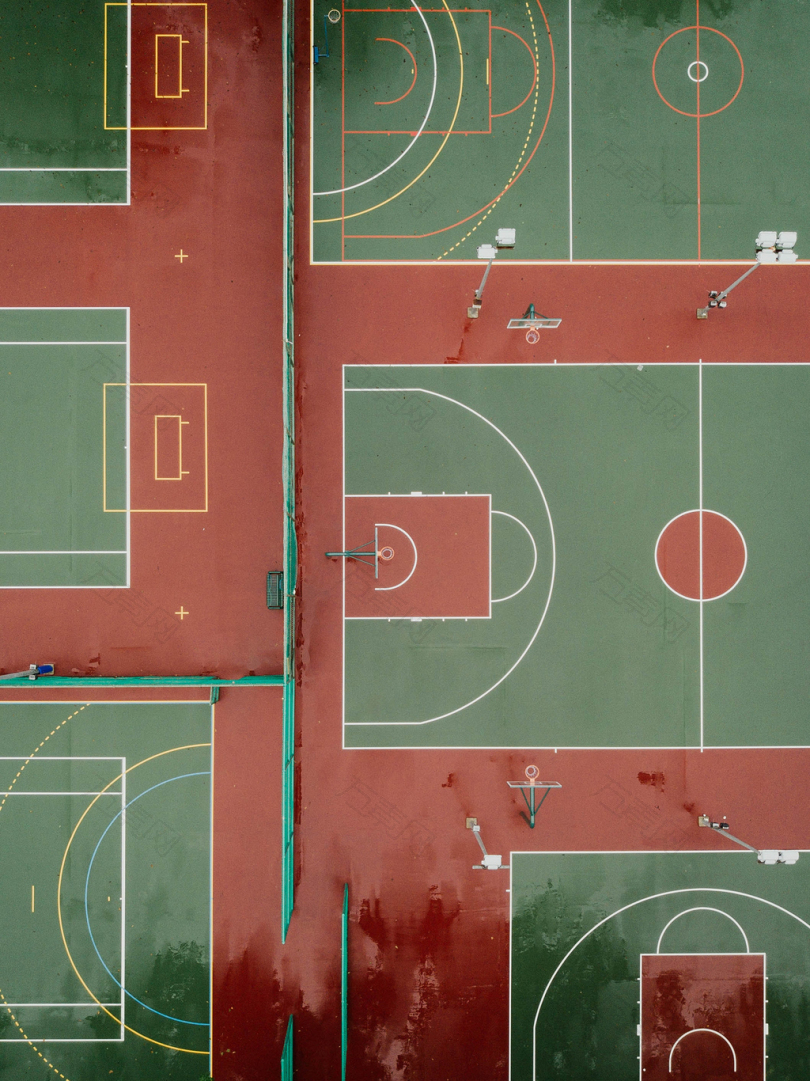 篮球场空中摄影