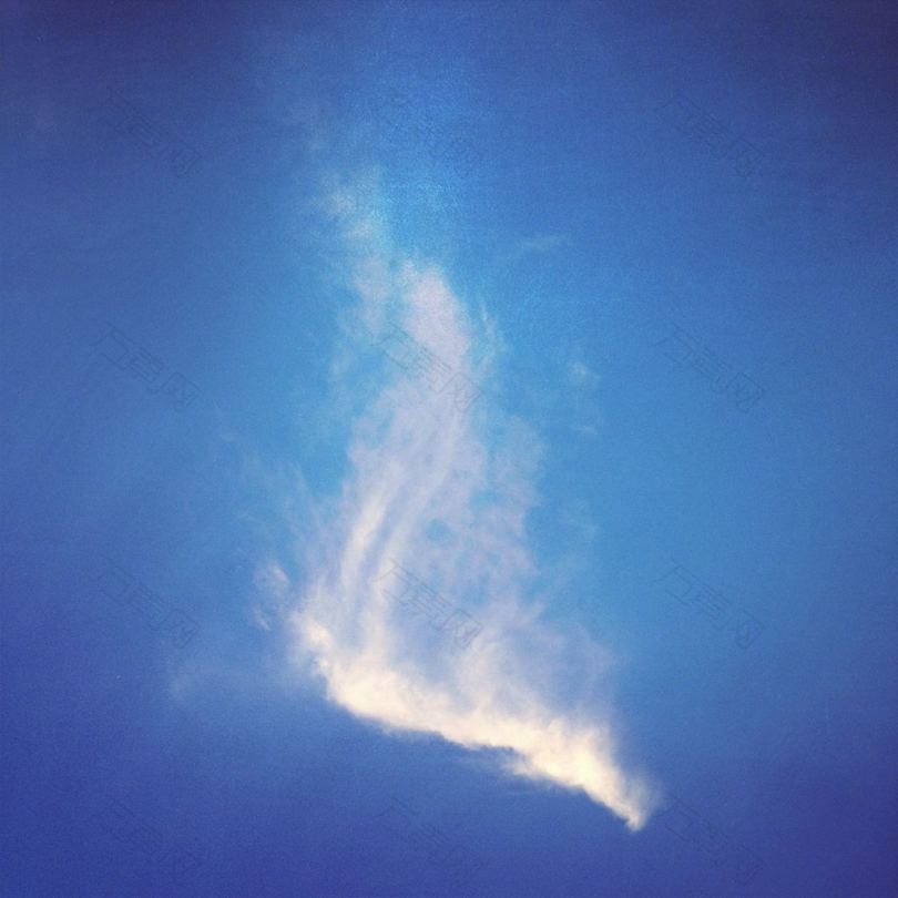 云天缕蓝白滑美轻羽饰形烟曲云火焰