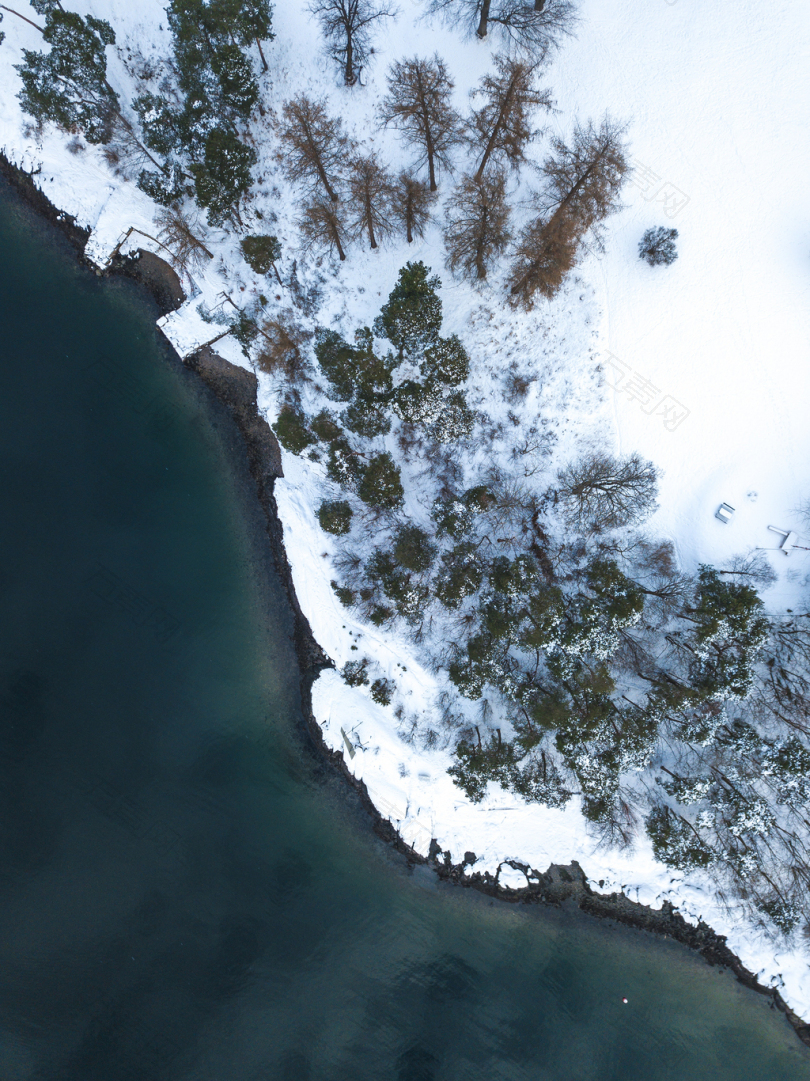 雪岛附近海域的航空摄影