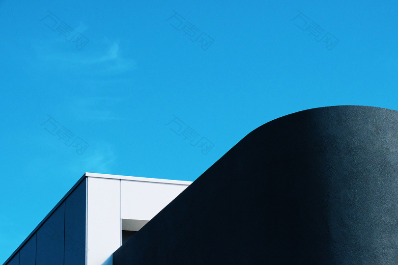 黑白建筑建筑图片