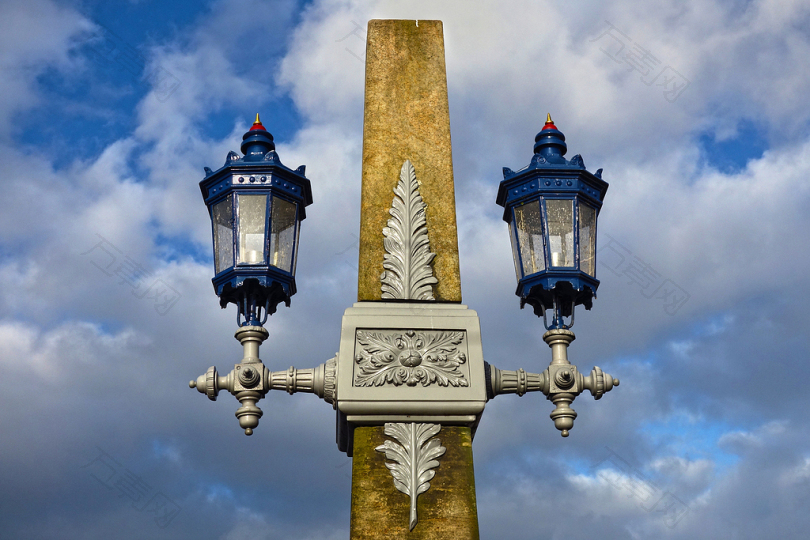 灯笼街头灯笼灯柱路灯城市阿姆斯特丹照明老传统的电风格