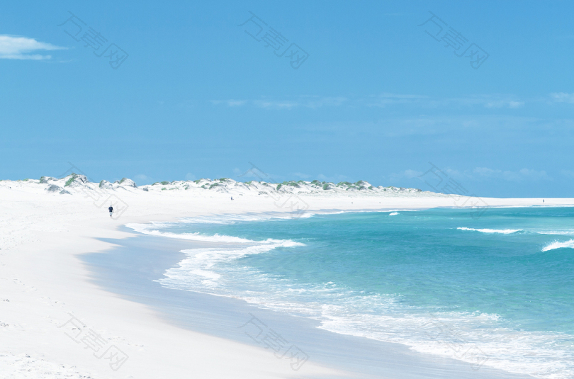 白沙海滩风景照片