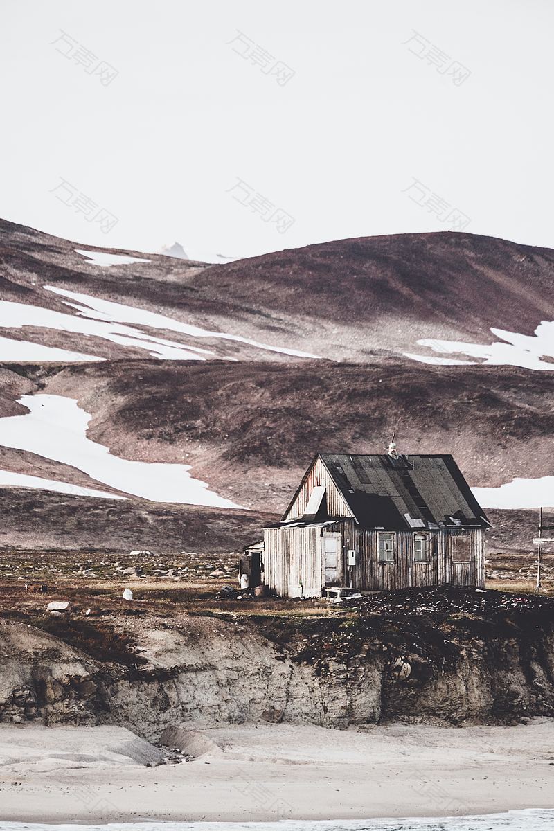 偏远的格陵兰岛废弃的北欧建筑