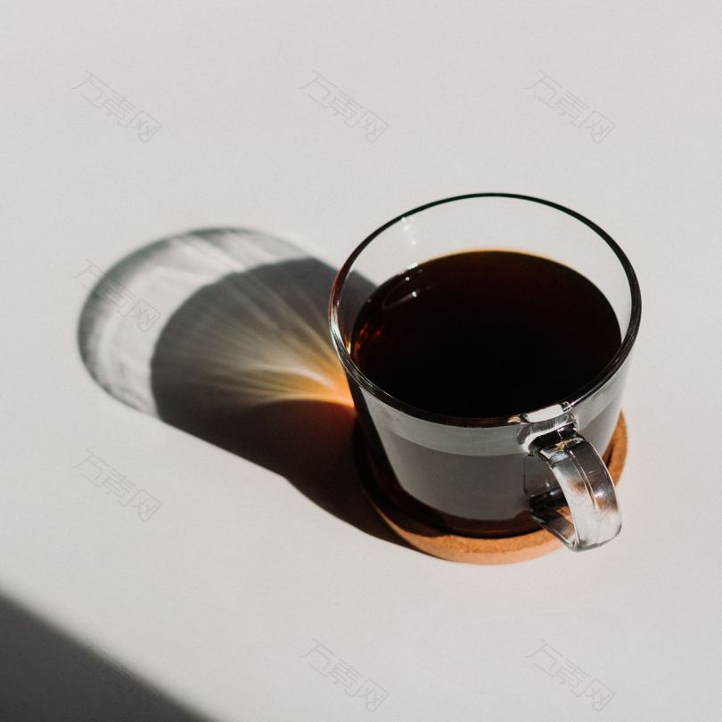 咖啡杯子杯垫和玻璃高清
