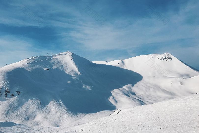 雪山峰冬