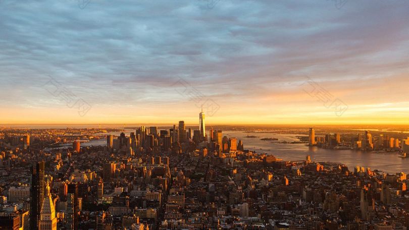 曼哈顿上空的日落