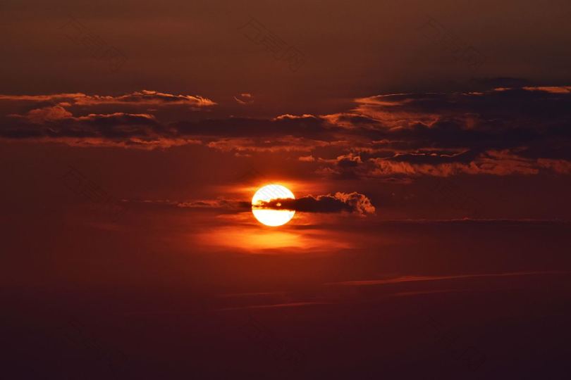 太阳云多云天空高清