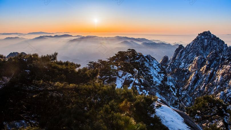 黄山日出