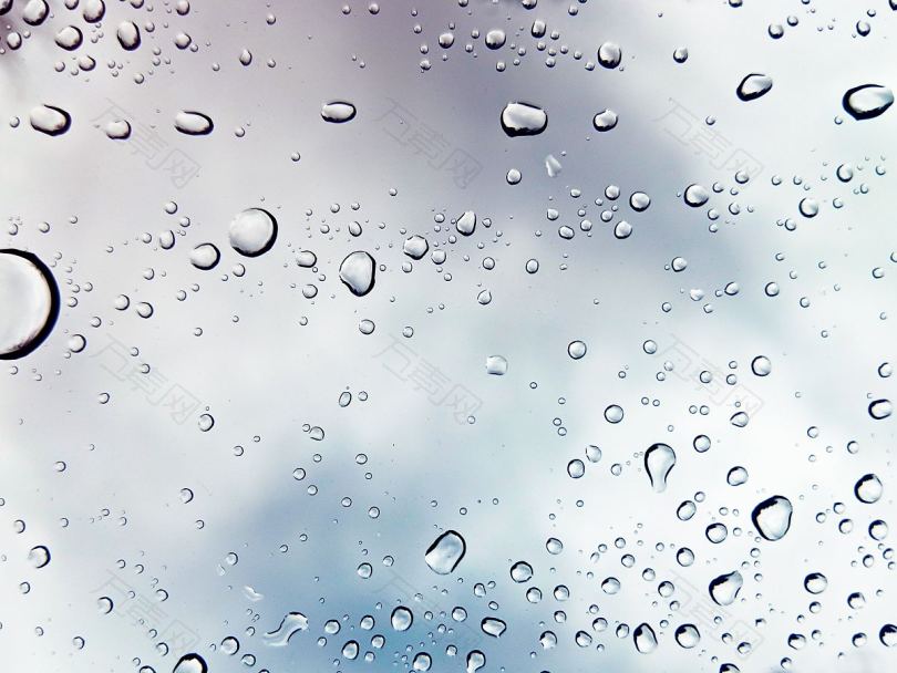 雨滴水玻璃