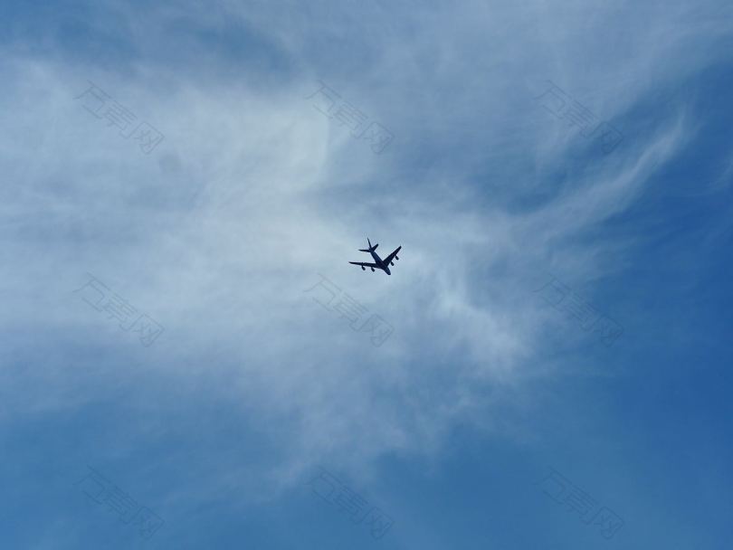 天空飞机和飞行高清