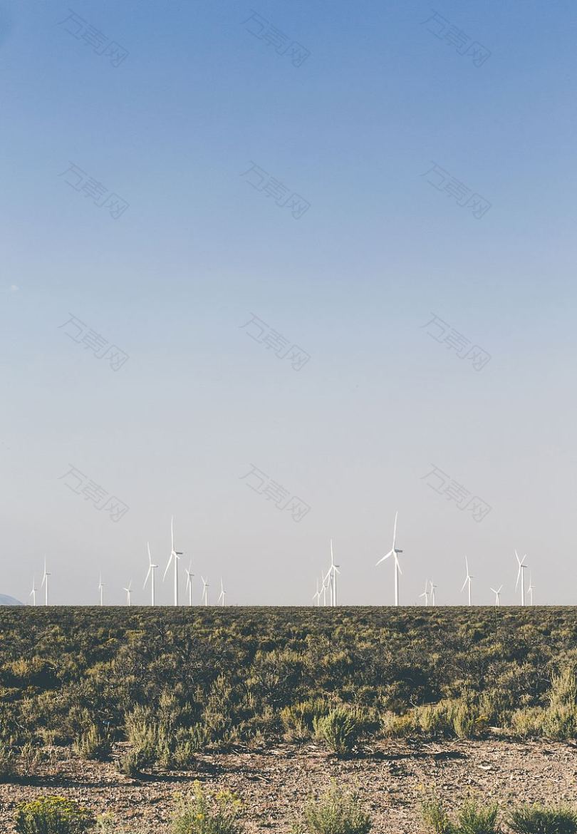 大盆地附近的风力涡轮机