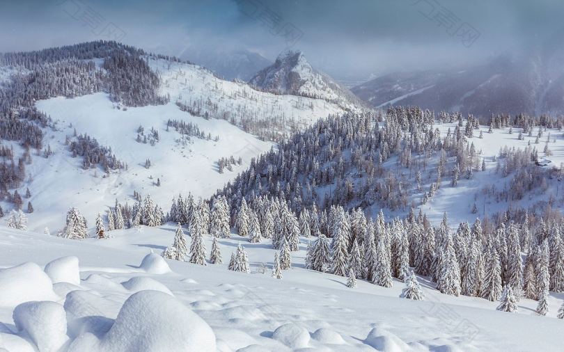 雪景雪景画