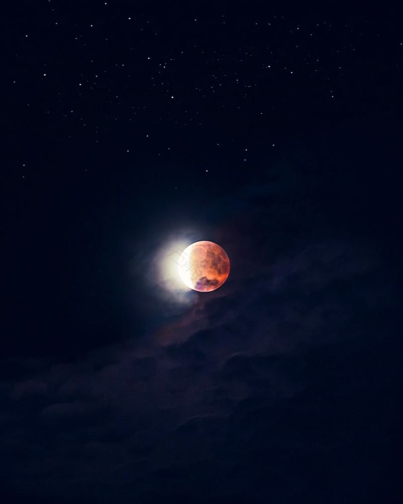 宇宙血月月亮和日食