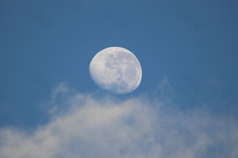 月亮天空云景和俯瞰高清