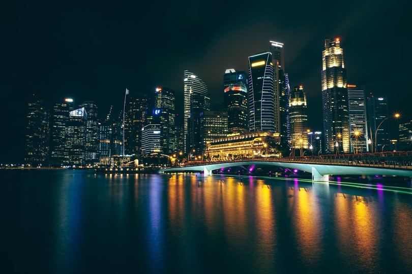 夜间新加坡