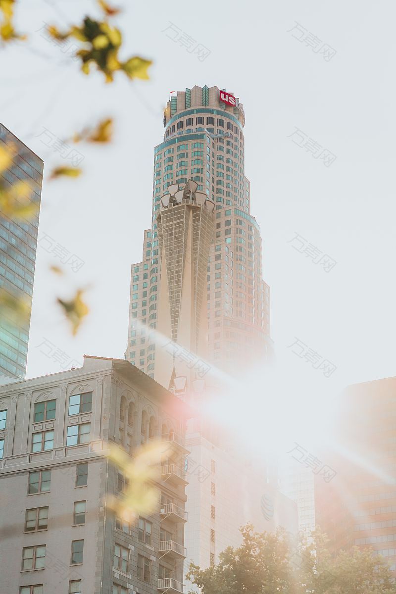 城市塔楼美国银行大厦和阳光房