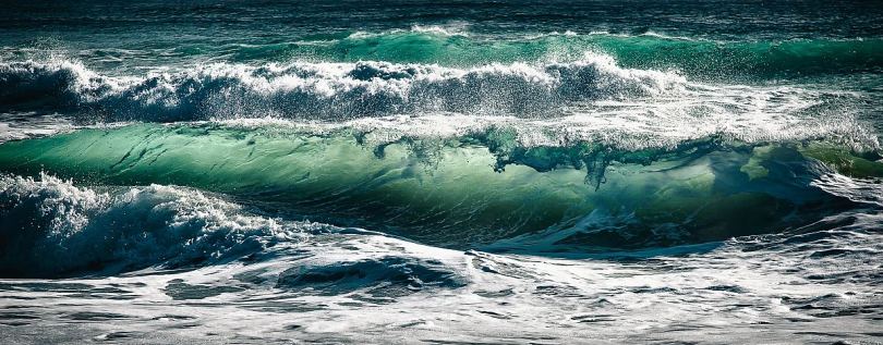 海洋波浪海洋和岩石